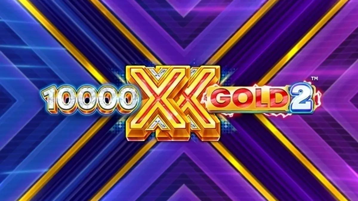 หน้าจอเกมสล็อต 10,000 X Gold 2 ที่แสดงสัญลักษณ์ X และรางวัล Fortune